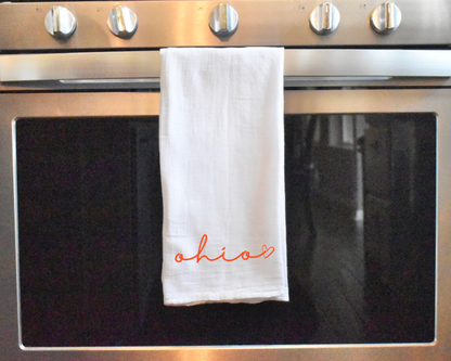 Cursive State Tea Towel