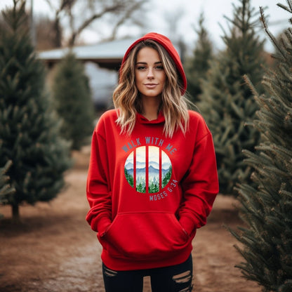 Walk With Me | Moses 6:34 | Foot Steps Hoodie rainbow La Bella Rose Boutique