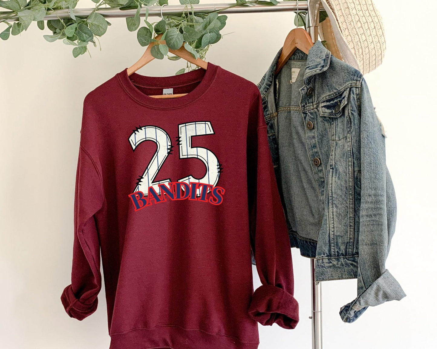 Bandits Baseball Jersey Number Sweatshirt