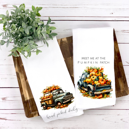 Pumpkin Truck Tea Towels