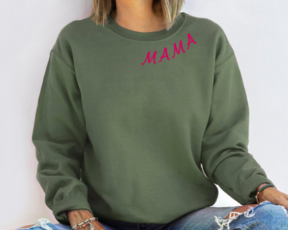 Mom Embroidered Sweatshirt