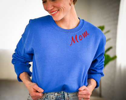 Mom Embroidered Sweatshirt