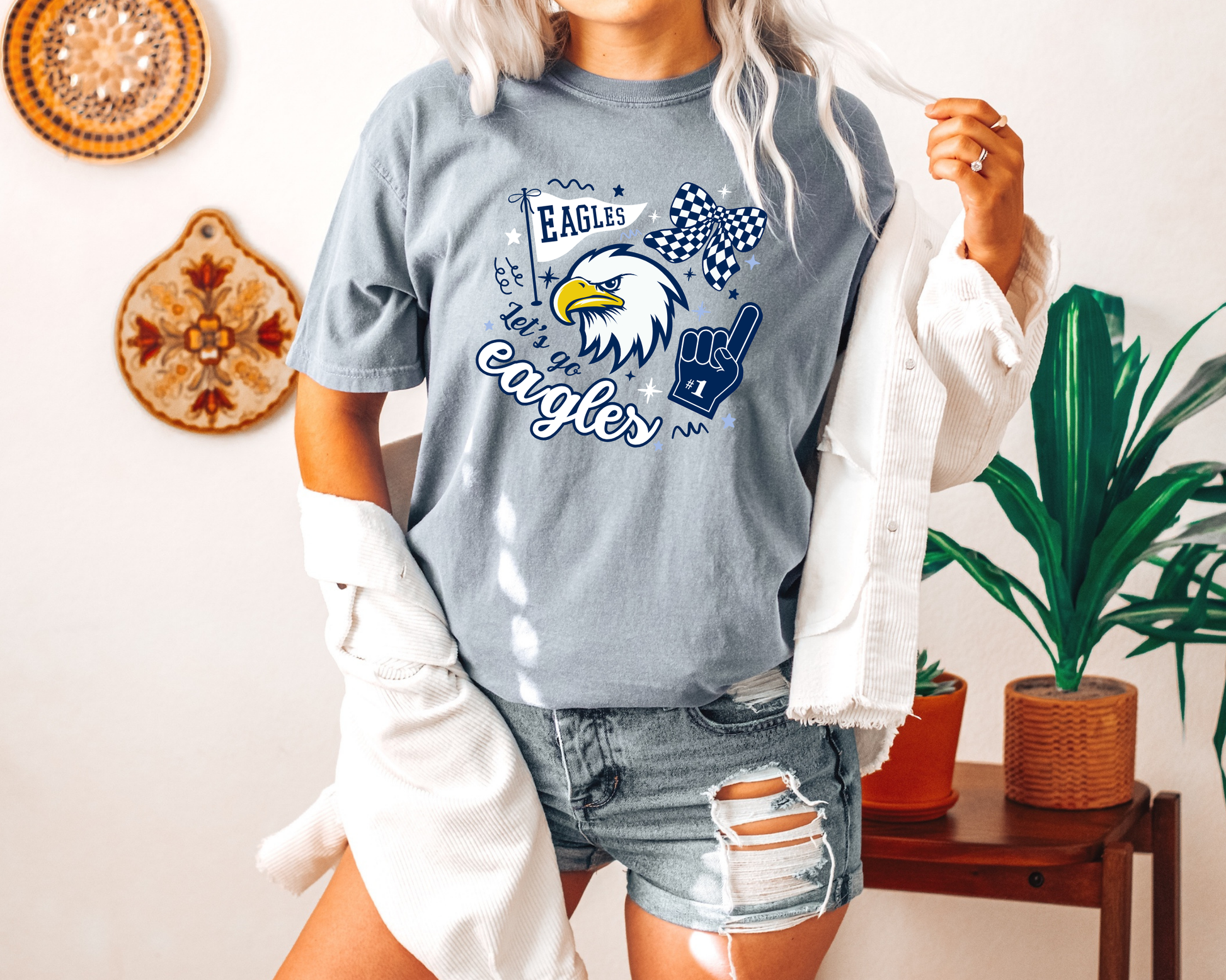Eagle Rock "Let's Go Eagles" Adult Tees La Bella Rose Boutique