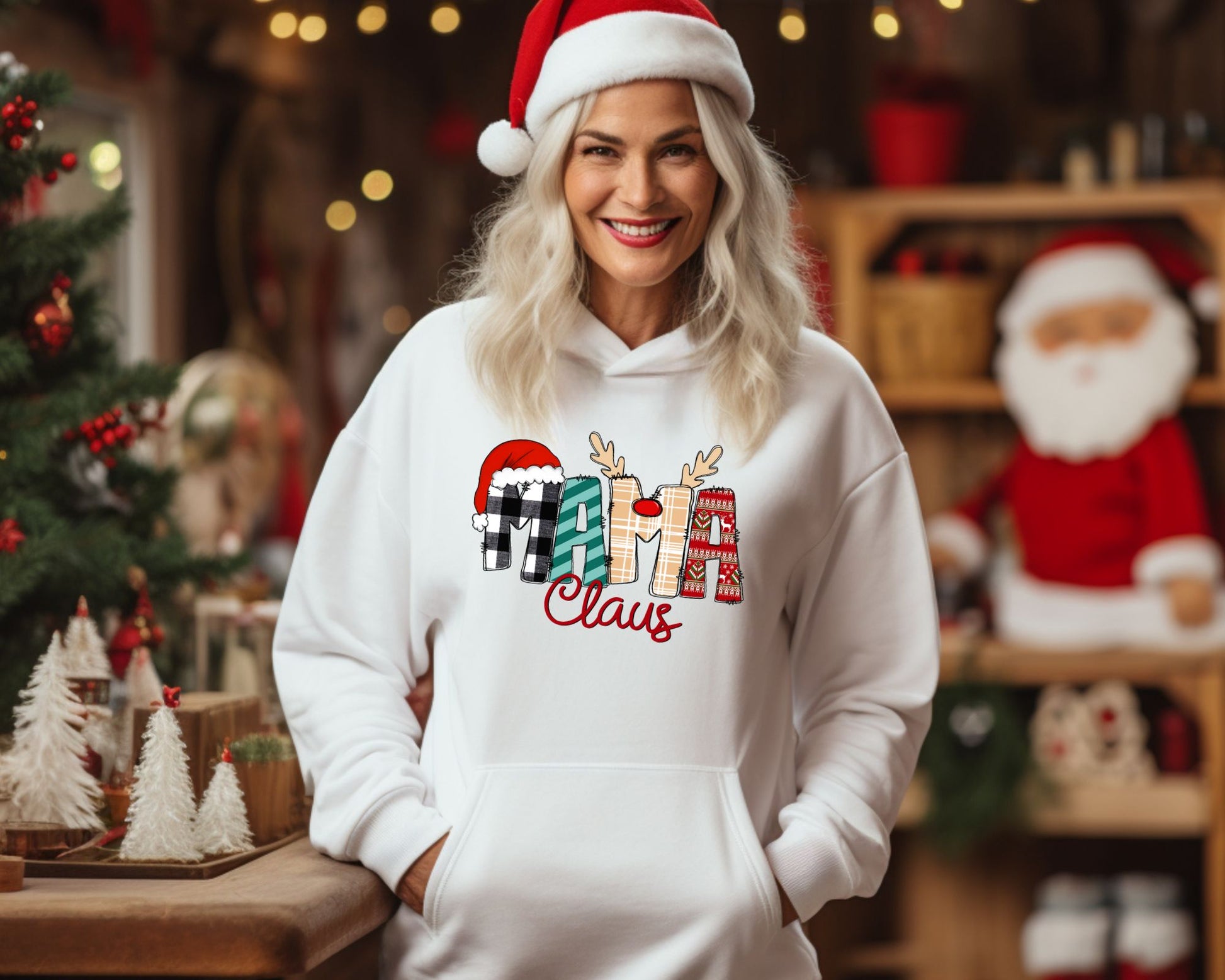 Christmas Mom Hoodies La Bella Rose Boutique