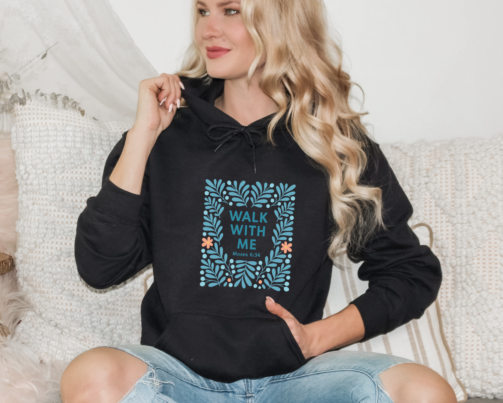 2026 Girls Camp | Walk With Me | Moses 6:34 | Mountain Range Hoodie La Bella Rose Boutique