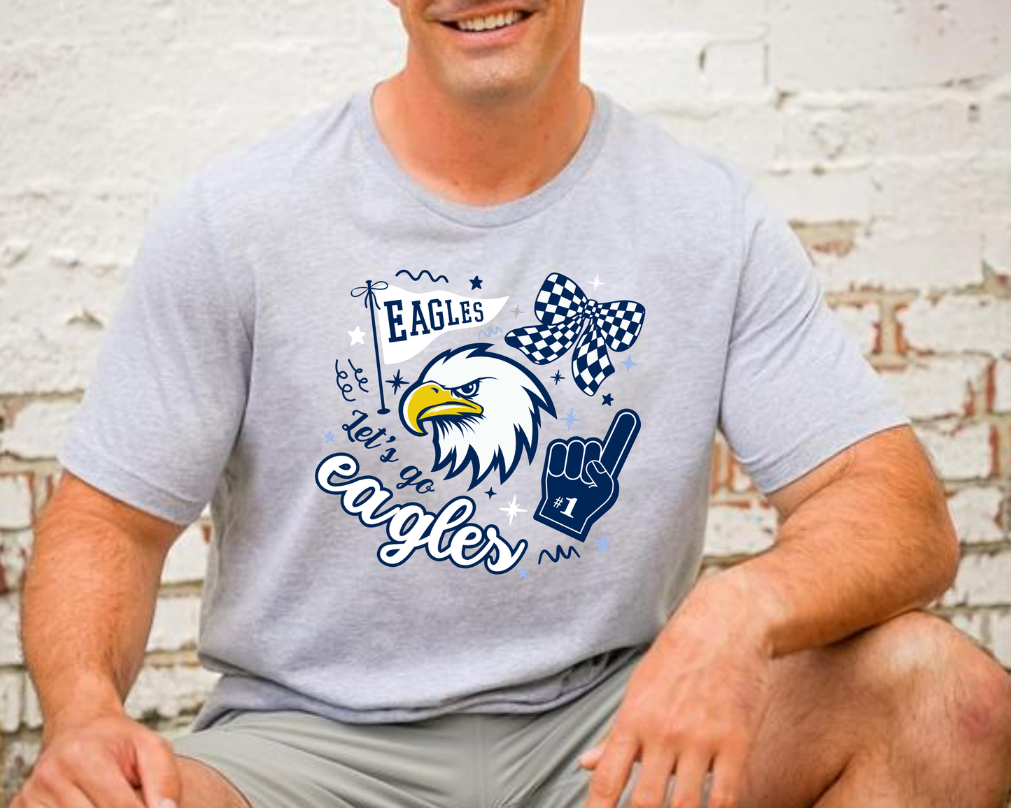 Eagle Rock "Let's Go Eagles" Adult Tees La Bella Rose Boutique