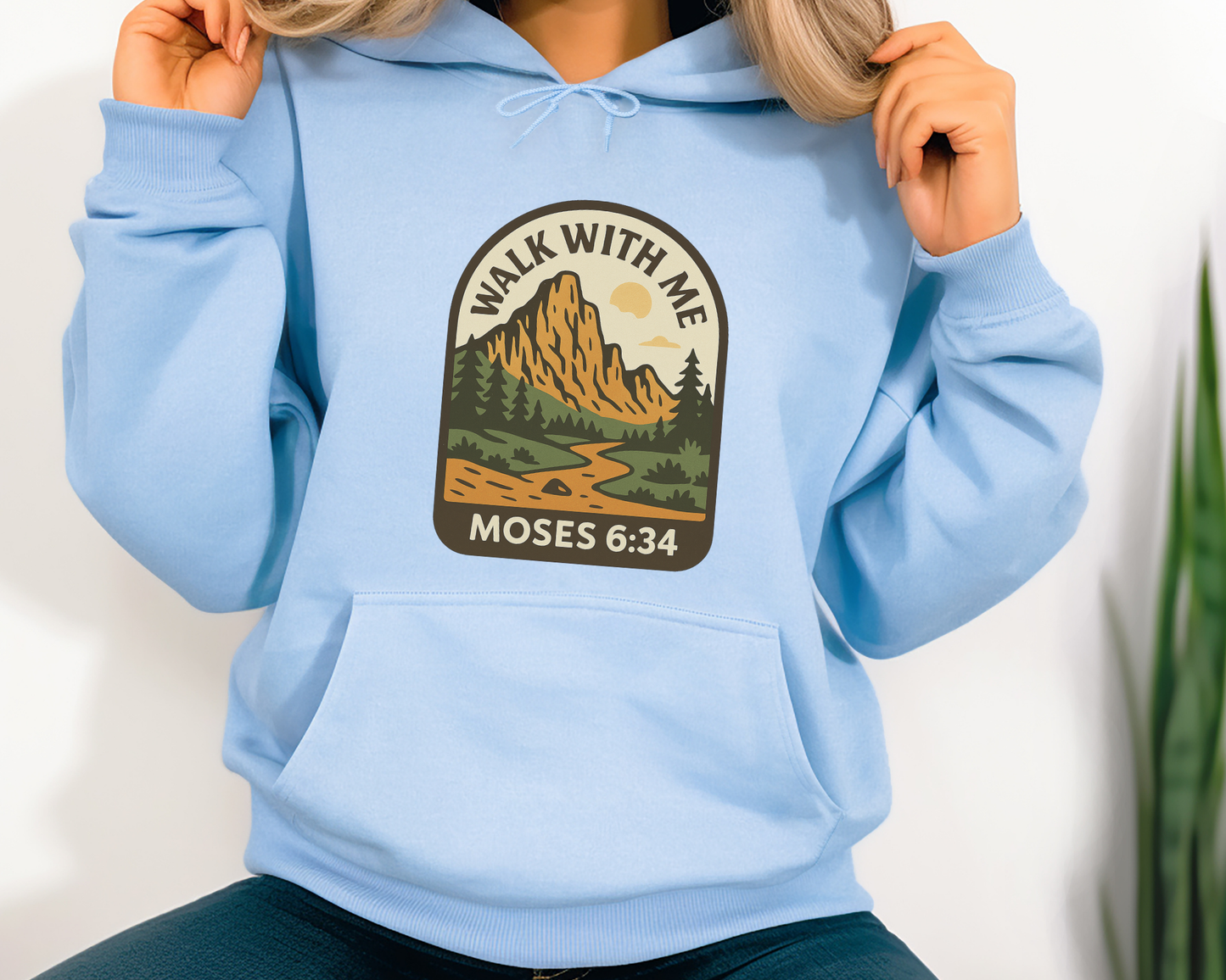 2026 Girls Camp | Walk With Me | Moses 6:34 | Mountain Range Hoodie La Bella Rose Boutique
