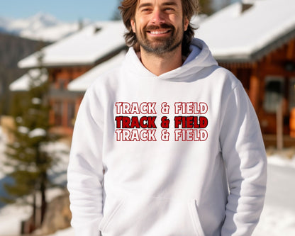 Triple Track and Field Hoodie (Unisex)