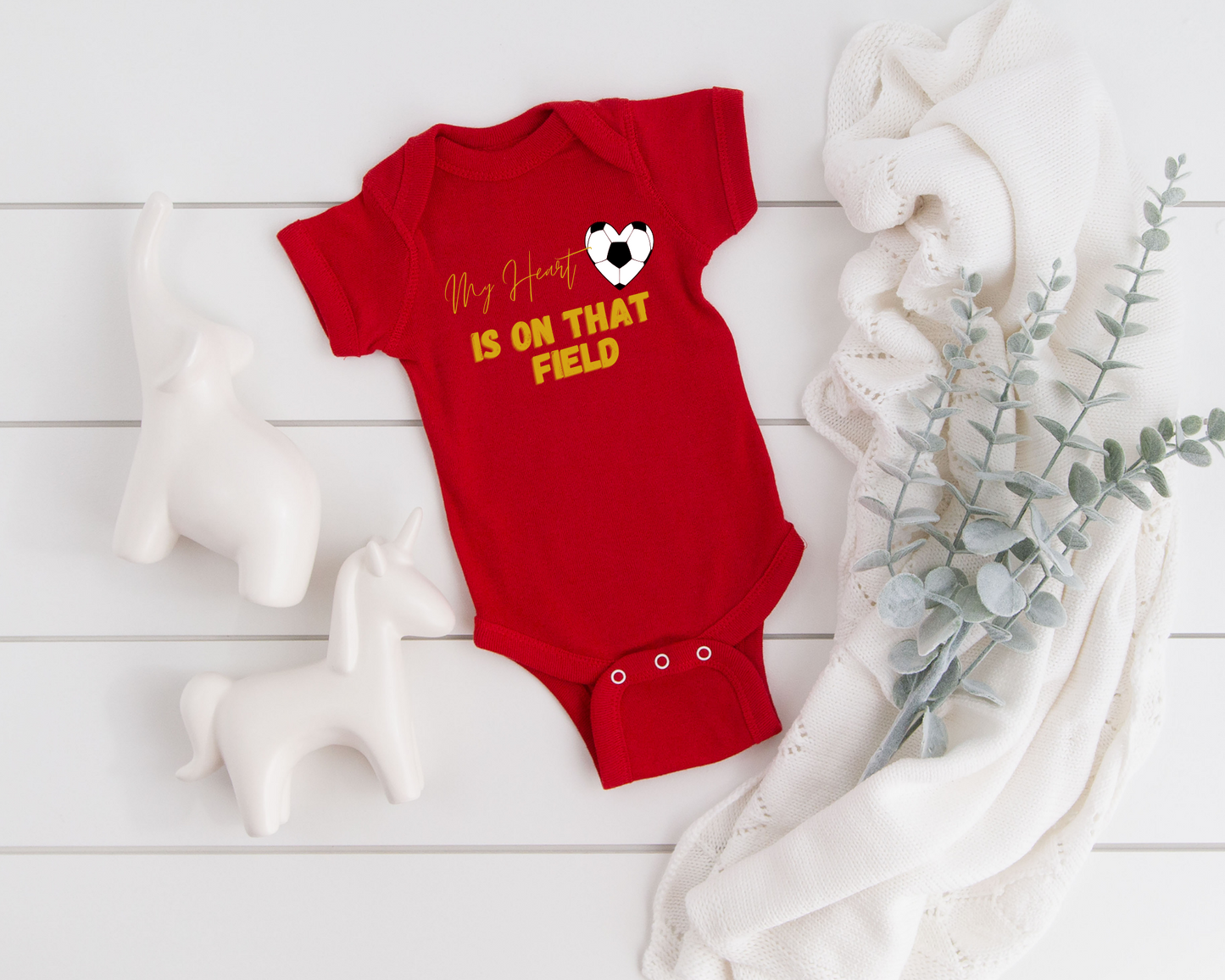 Personalized Soccer Fan Baby Bodysuit