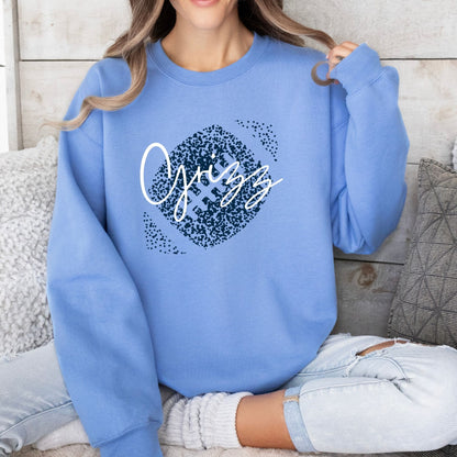 Personalized Faded Football Sweatshirts La Bella Rose Boutique