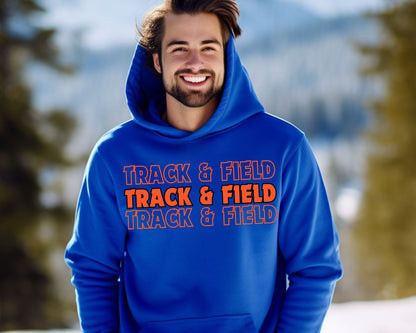 Triple Track and Field Hoodie (Unisex)