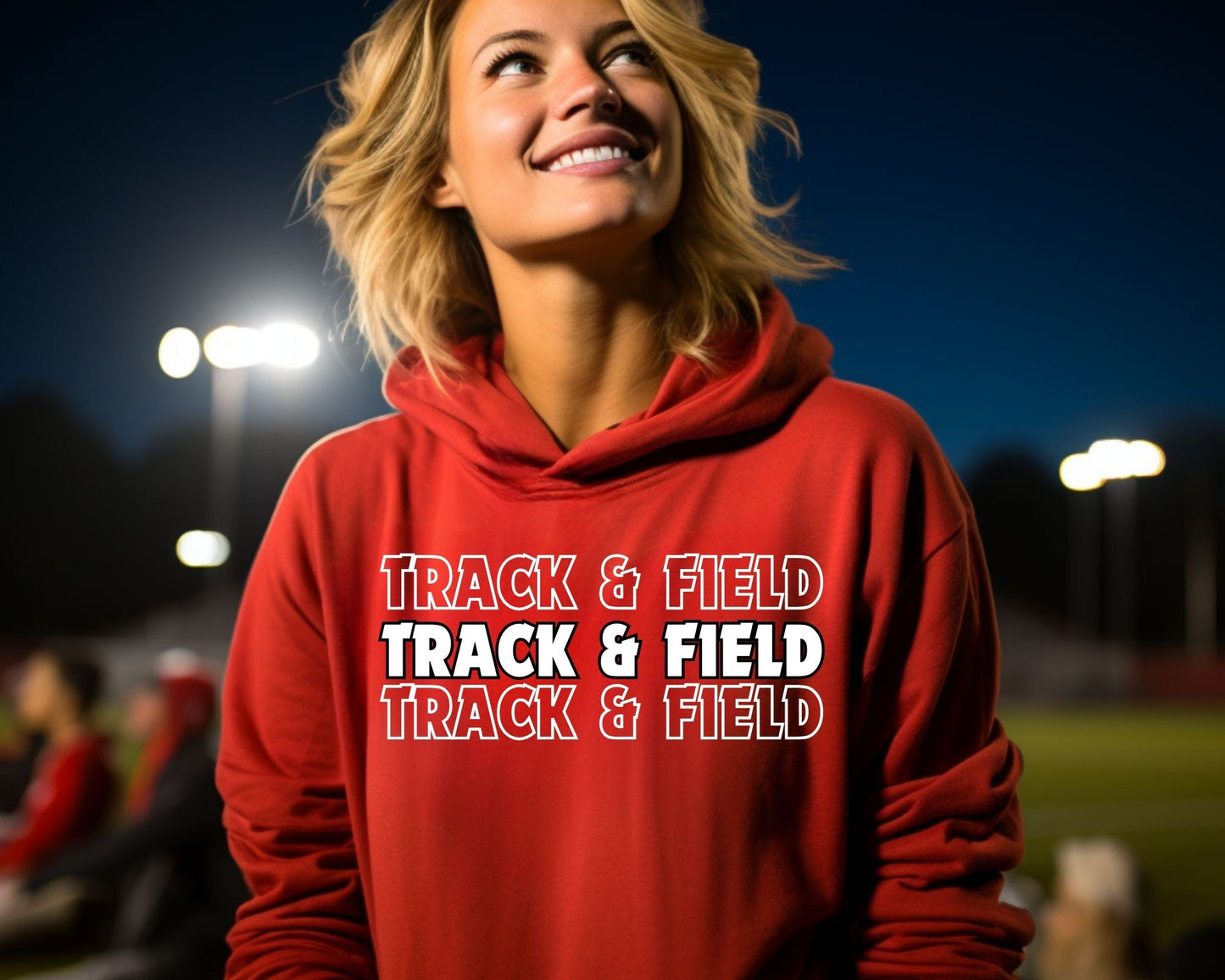 Triple Track and Field Hoodie (Unisex)