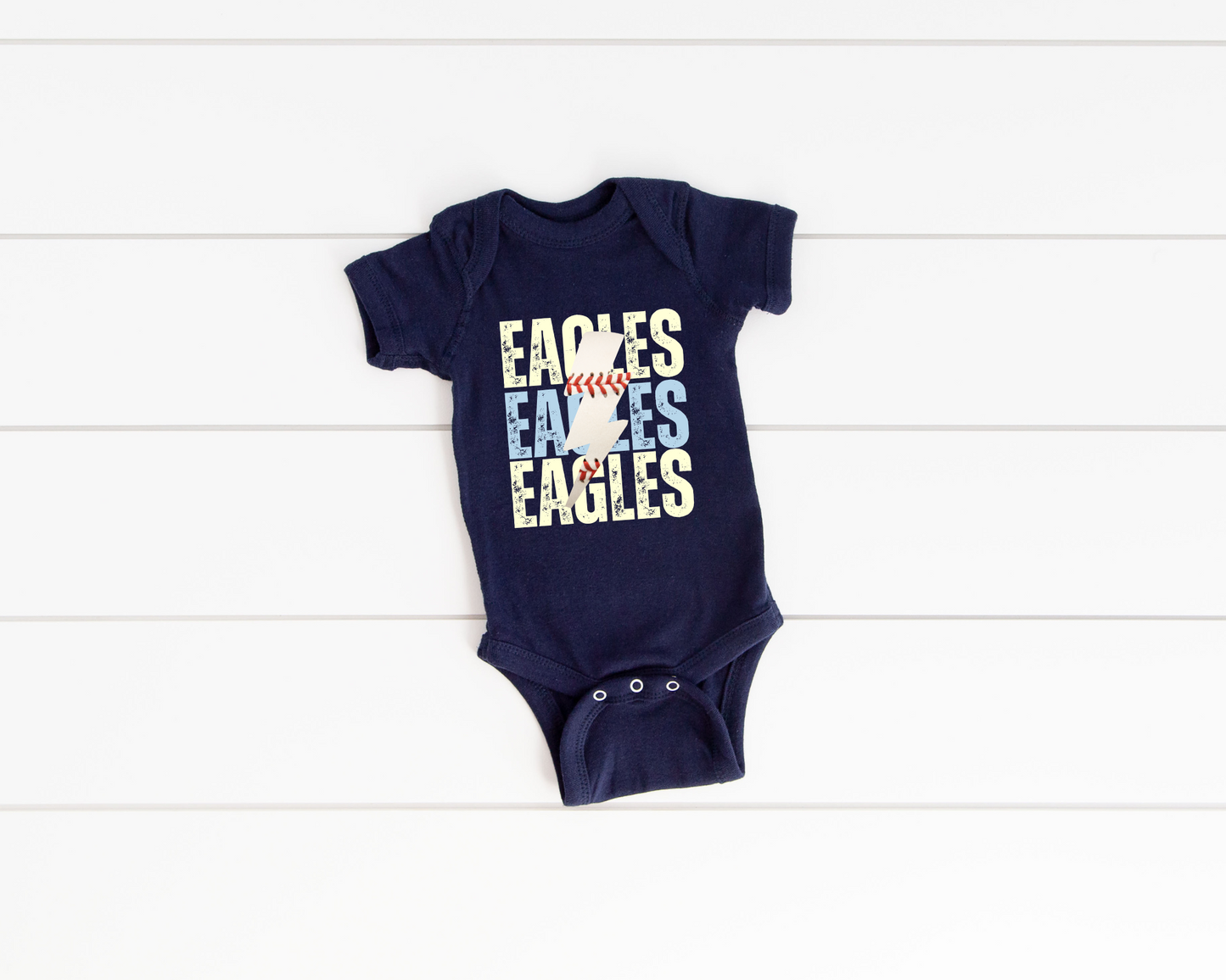 Custom Lightning Baseball Baby Bodysuit