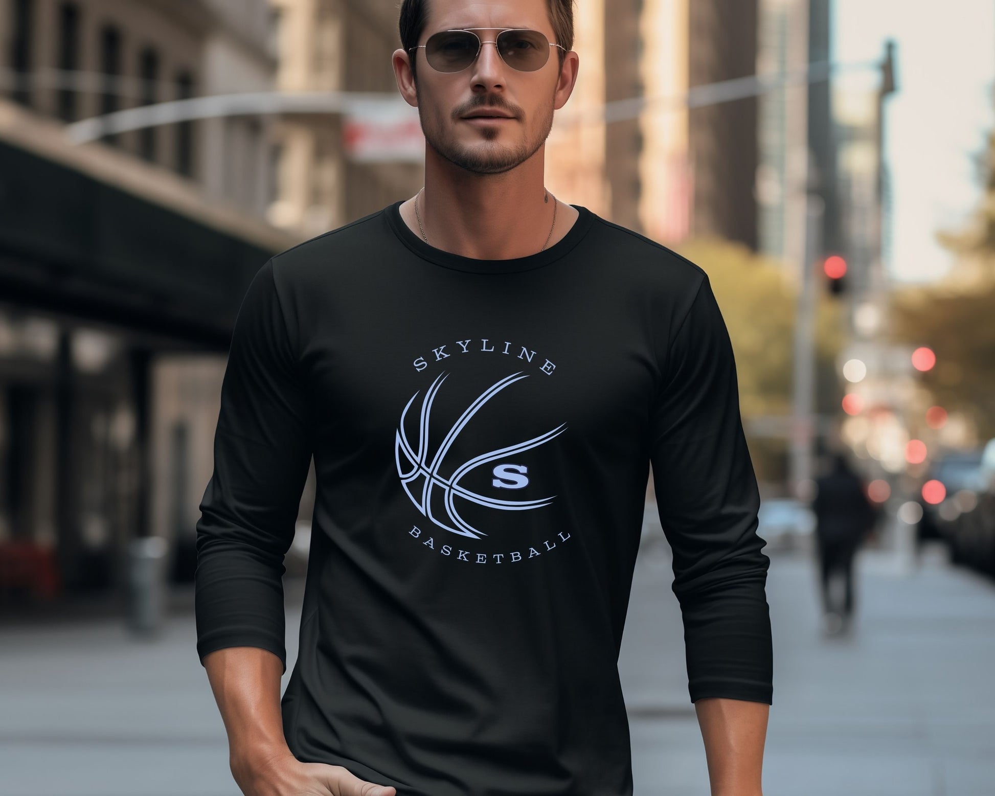 Skyline Logo Long Sleeve Tees La Bella Rose Boutique