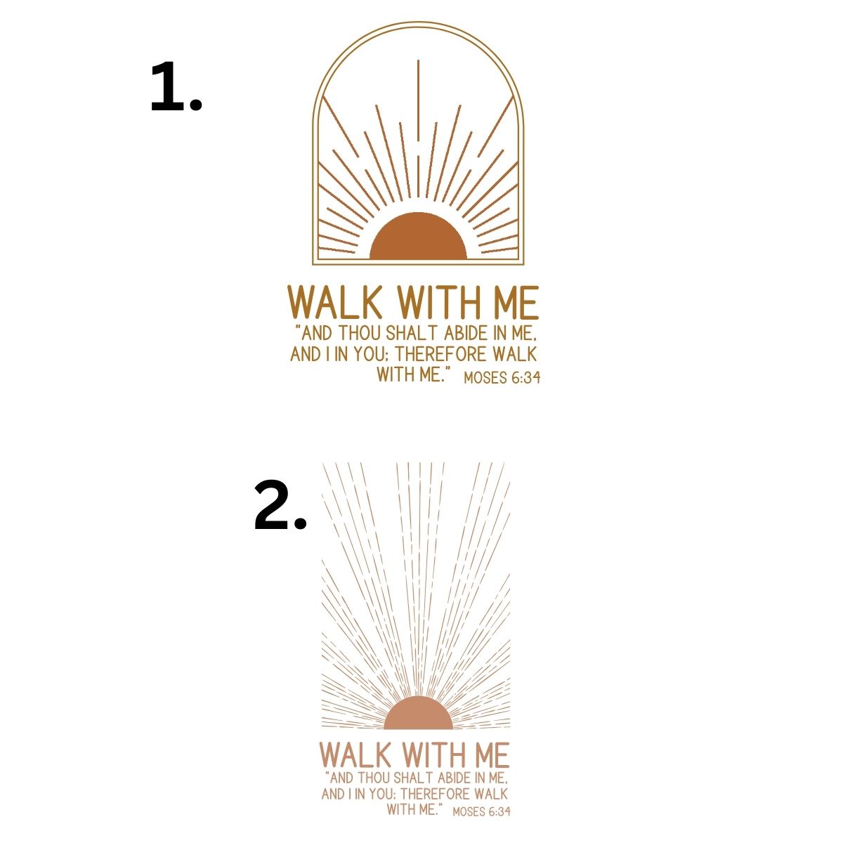 Walk with me Moses 6:24 notebook Sunset boho La Bella Rose Boutique