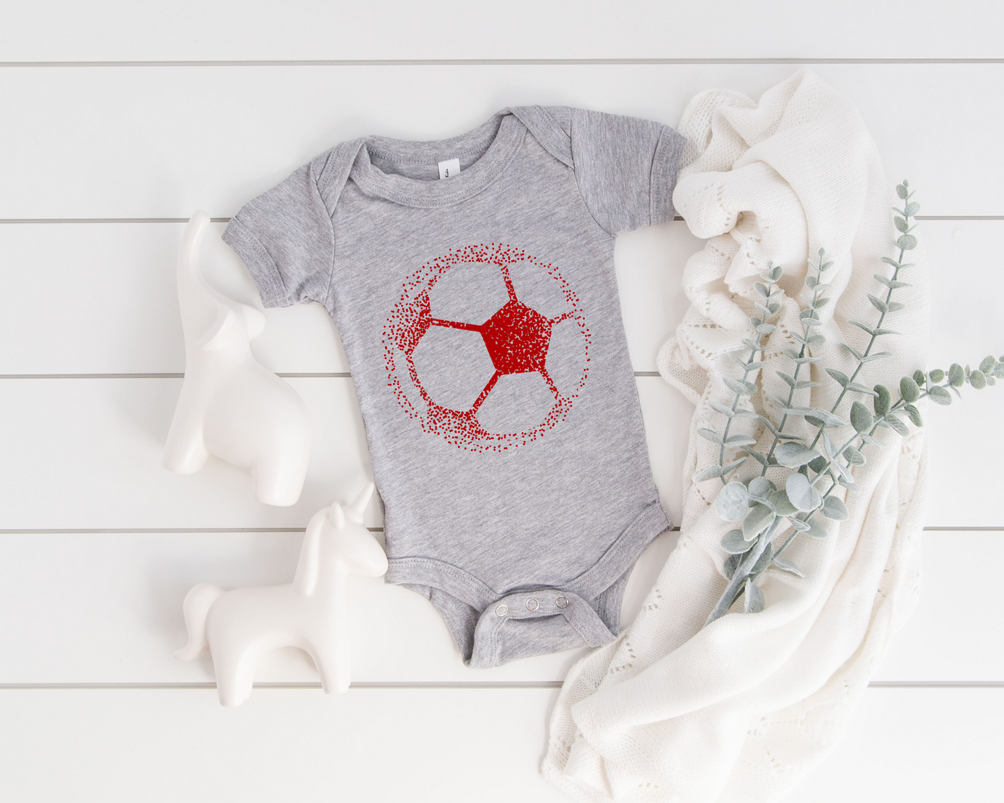 Personalized Soccer Fan Baby Bodysuit