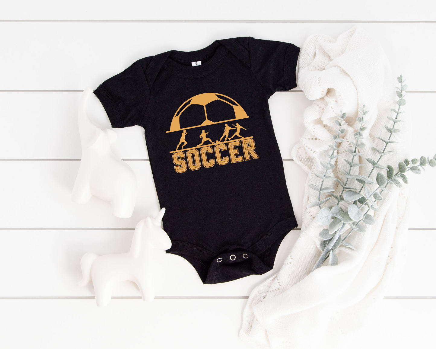 Personalized Soccer Fan Baby Bodysuit