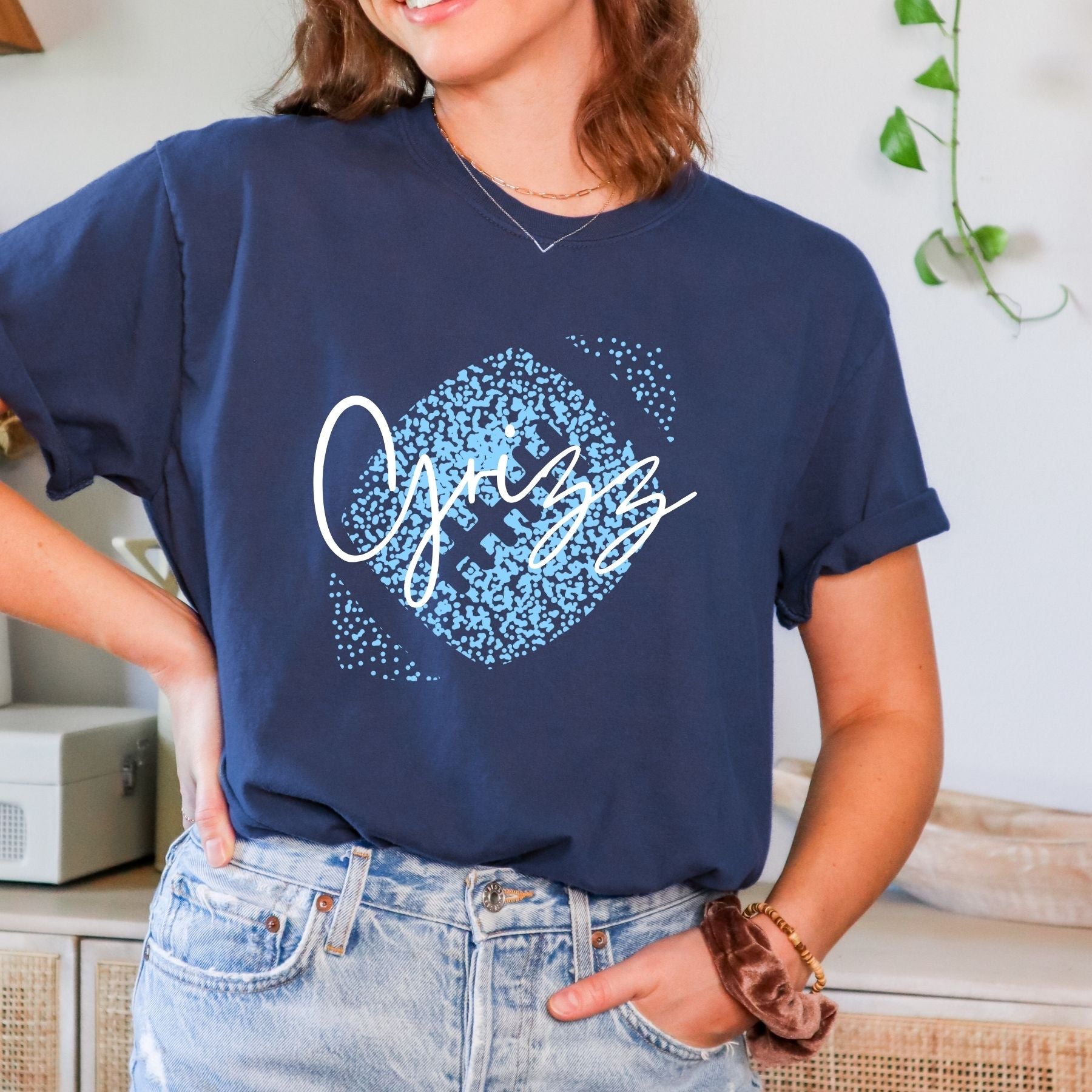 Faded Football Tee La Bella Rose Boutique