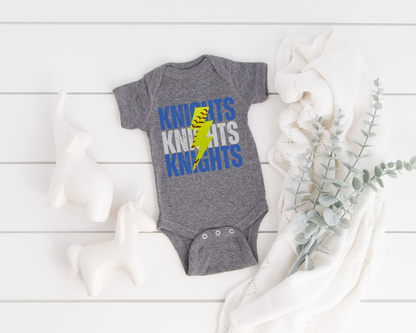 Custom Lightning Softball Baby Bodysuit