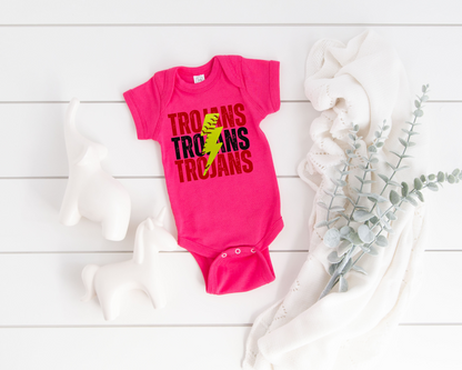 Custom Lightning Softball Baby Bodysuit