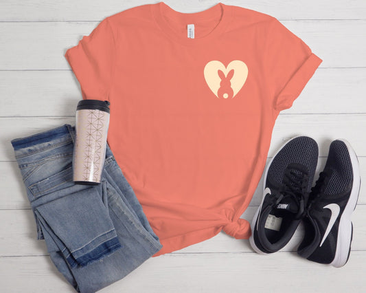 Personalized Easter Bunny Heart Tee