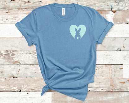 Personalized Easter Bunny Heart Tee