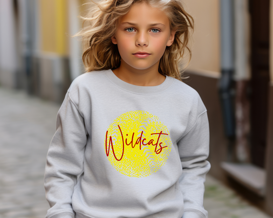 Personalized Faded Softball Sweatshirt Youth Size