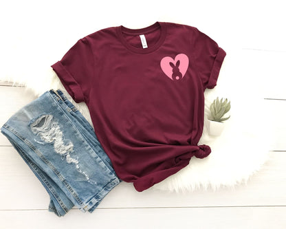 Personalized Easter Bunny Heart Tee