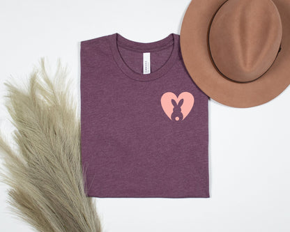 Personalized Easter Bunny Heart Tee