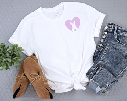 Personalized Easter Bunny Heart Tee