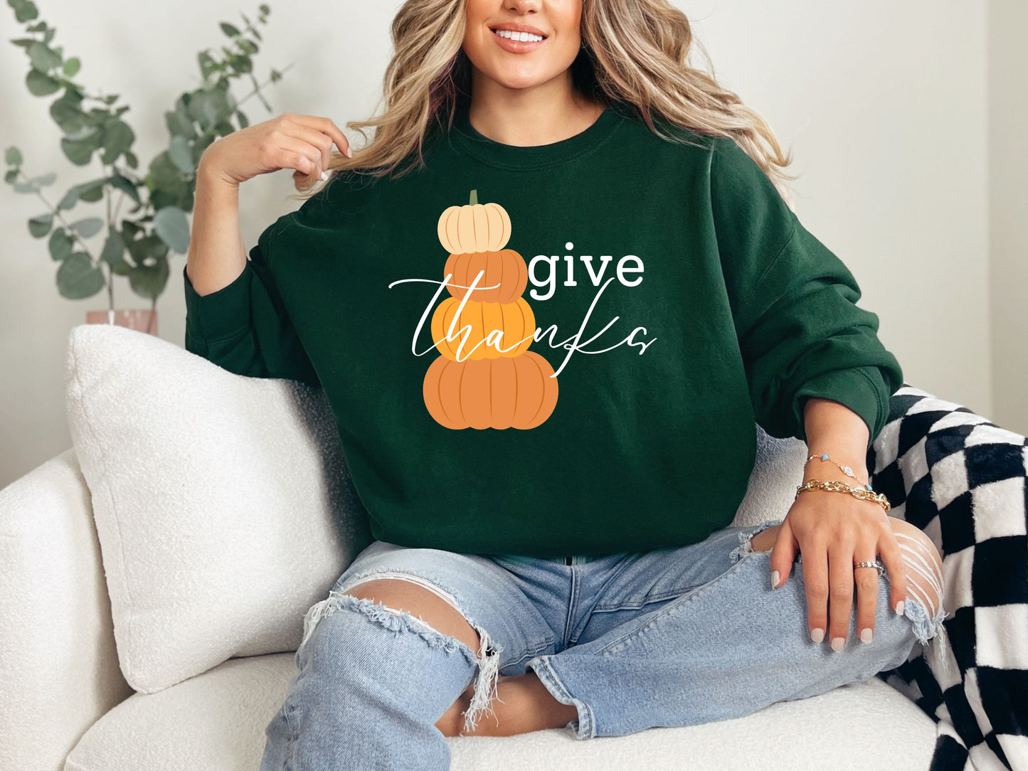 Give Thanks Pumpkin Sweathsirt