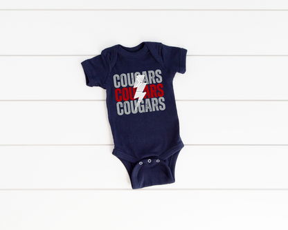 Custom Lightning Volleyball Baby Bodysuit