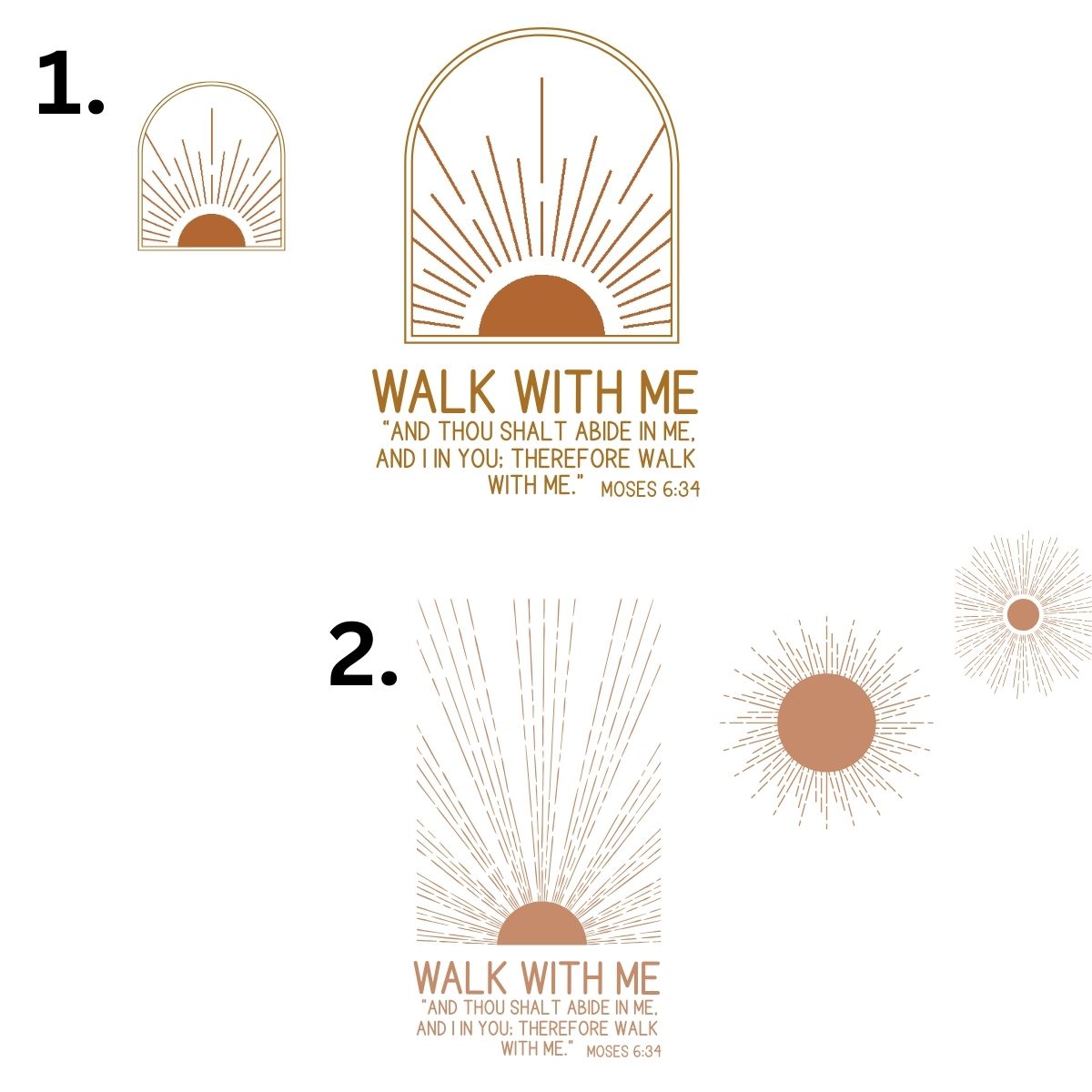 Walk With Me | Moses 6:34 | Foot Steps Hoodie Sunset Boho La Bella Rose Boutique