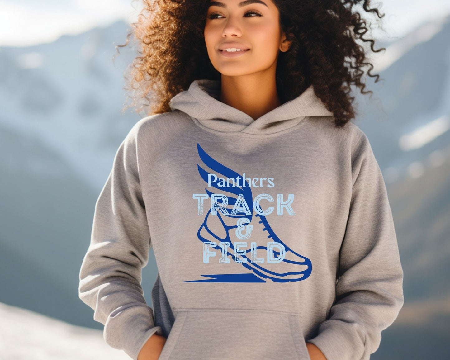 Custom Mascot Track and Field Hoodie (Unisex)