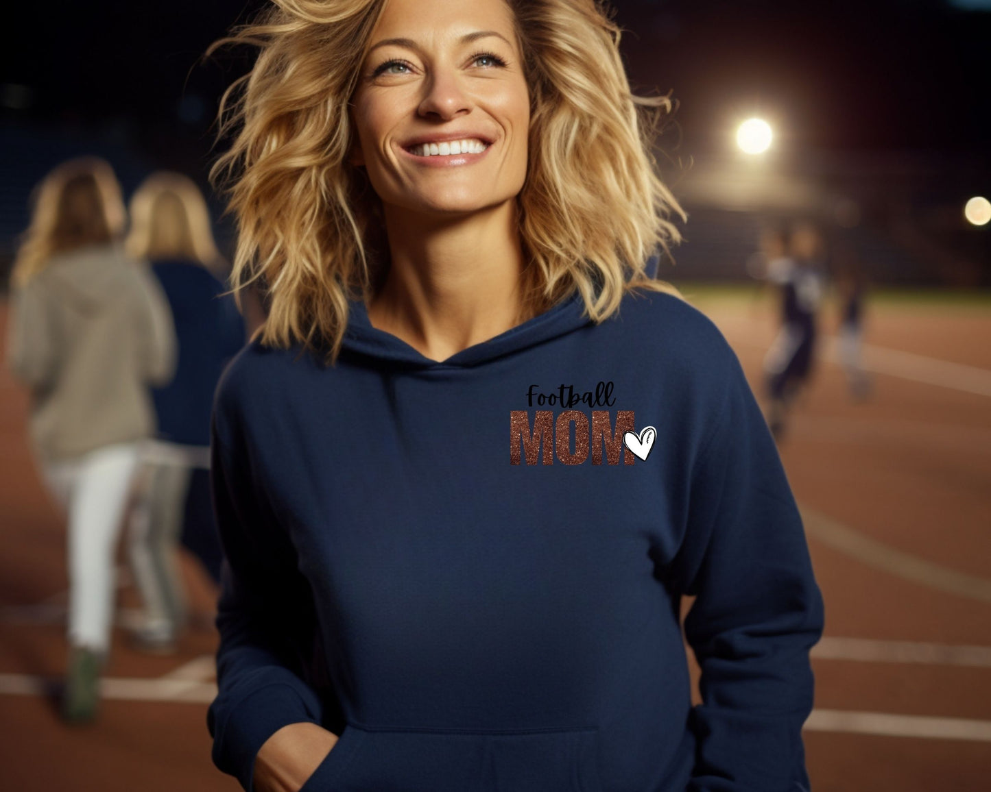 Football Mom Number Hoodie