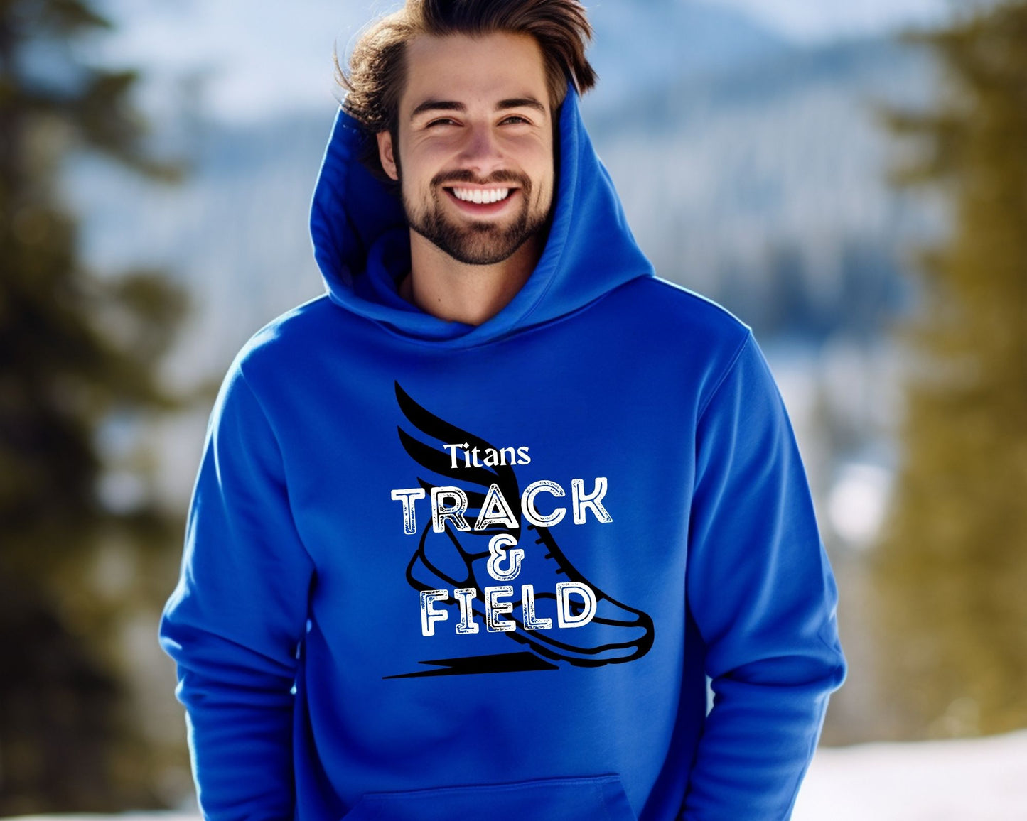 Custom Mascot Track and Field Hoodie (Unisex)