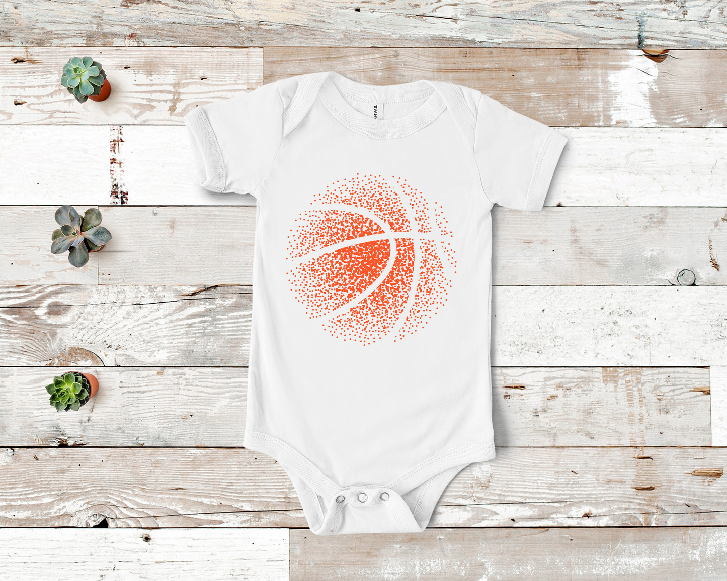 Faded Basketball Baby Bodysuit