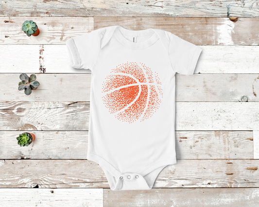 Faded Basketball Baby Bodysuit