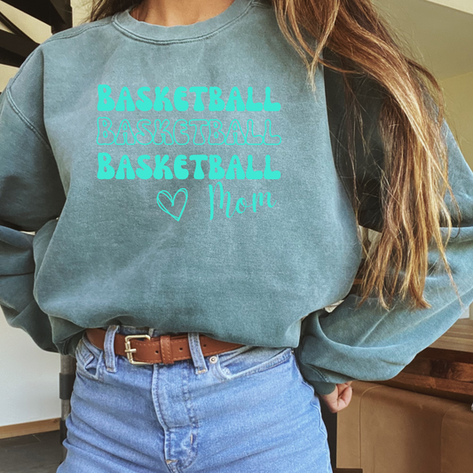 Basketball Mom Comfort Color Sweatshirt