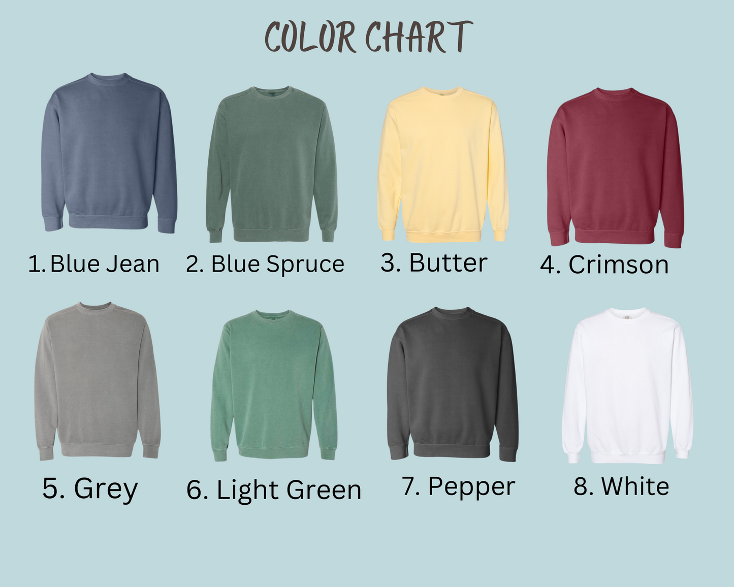 Personalized Pastel Comfort Color Sweatshirt