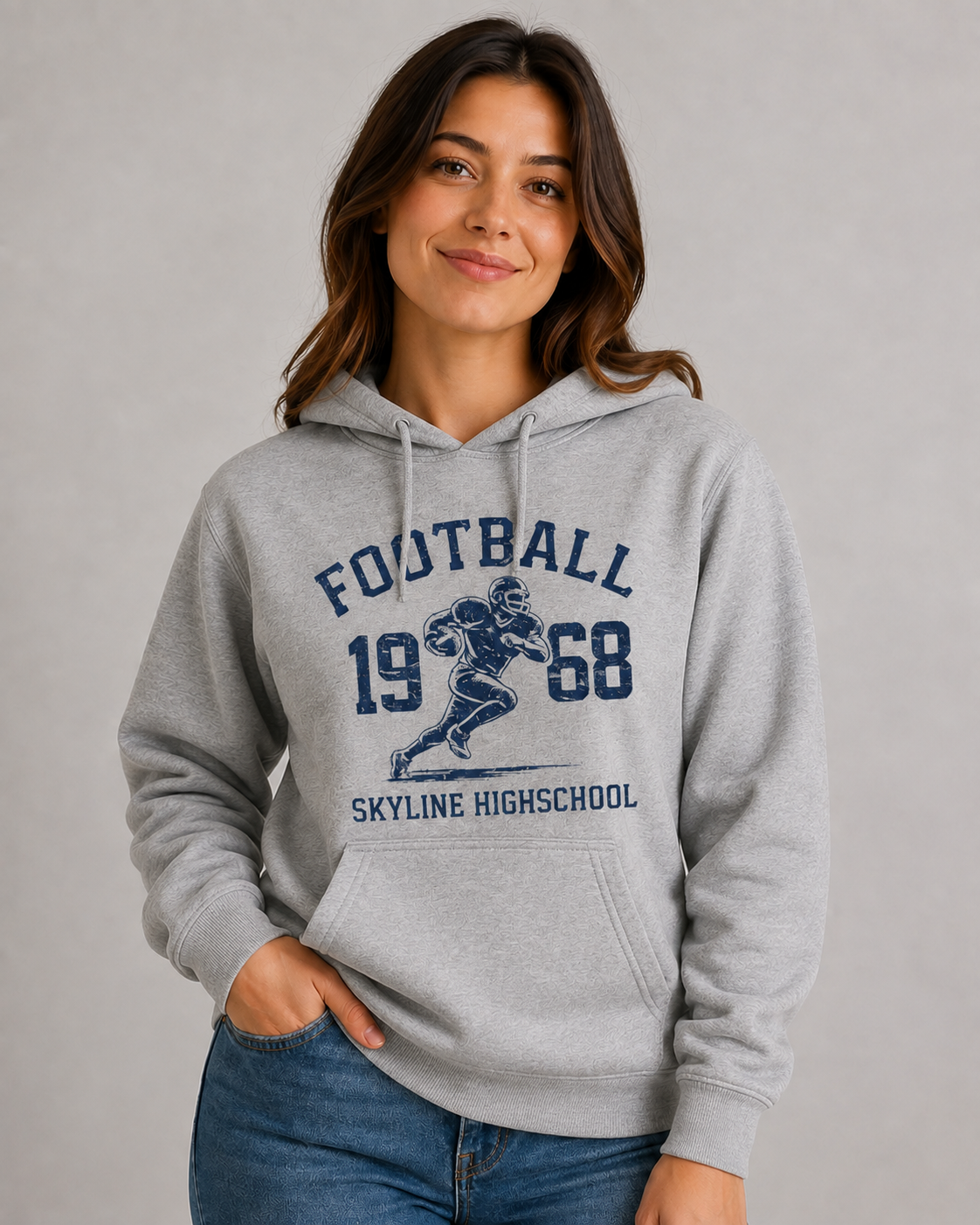 Vintage 1968 Grizzly Football Team Hoodie