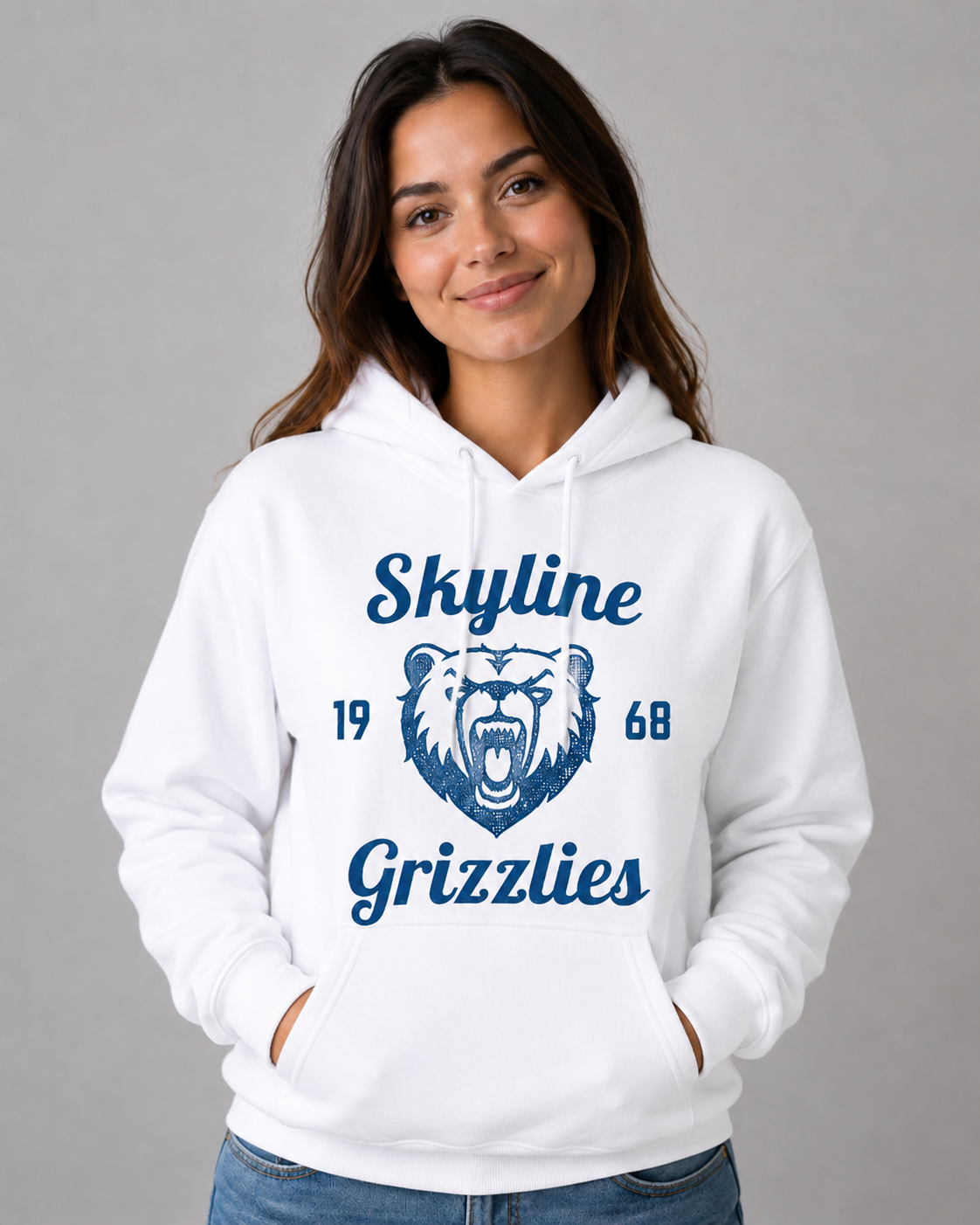 Vintage 1968 Grizzly Football Team Hoodie