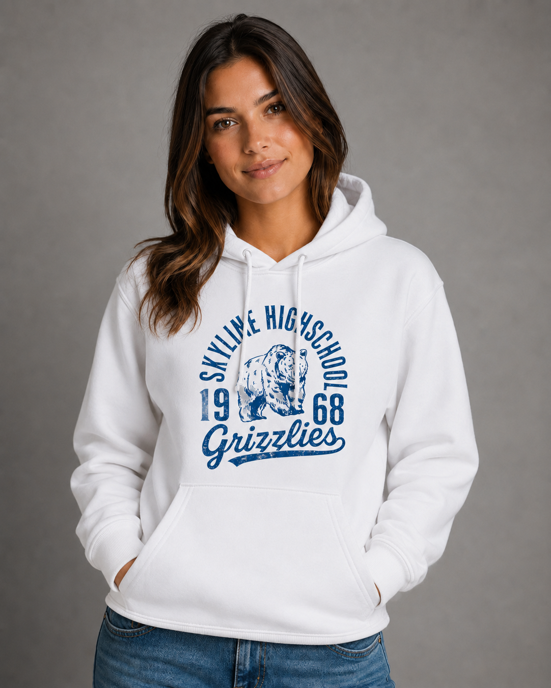 Vintage 1968 Grizzly Football Team Hoodie