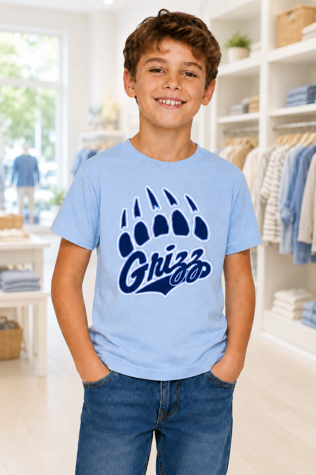 Skyline Grizz paw Kids Tees La Bella Rose Boutique