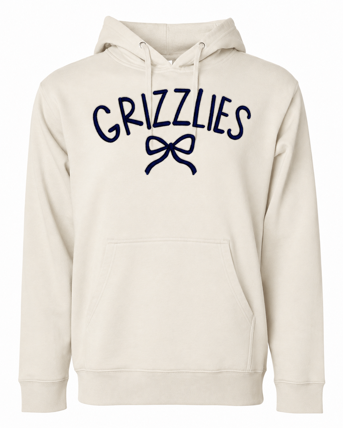 Grizzlies with Bow 3d Puff crewneck sweatshirt or Hoodie