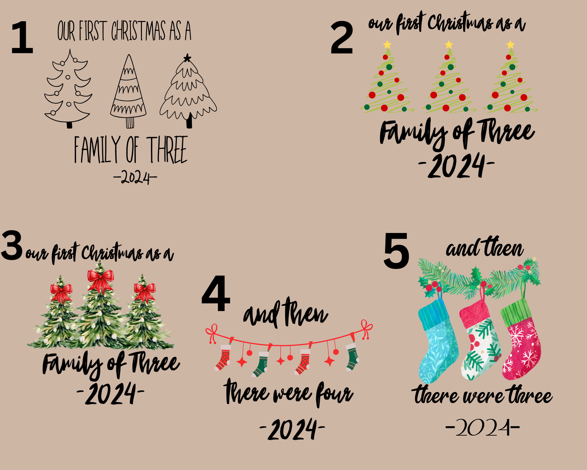 Christmas Ornaments - Personalized Family La Bella Rose Boutique