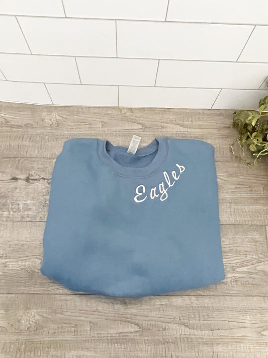 Collar Embroidered Personalized Mascot Sweatshirt