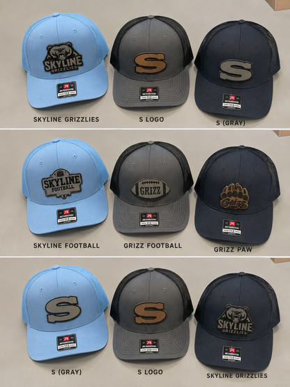 Skyline Grizz hats Richardson 112 patches