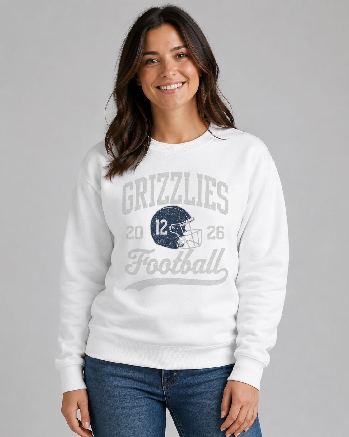 Skyline Helmet custom number crewneck sweratshirt