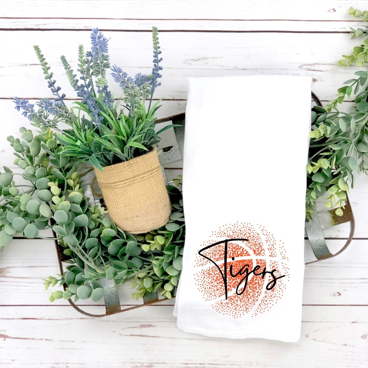 Personalized Faded Ball Tea Towel